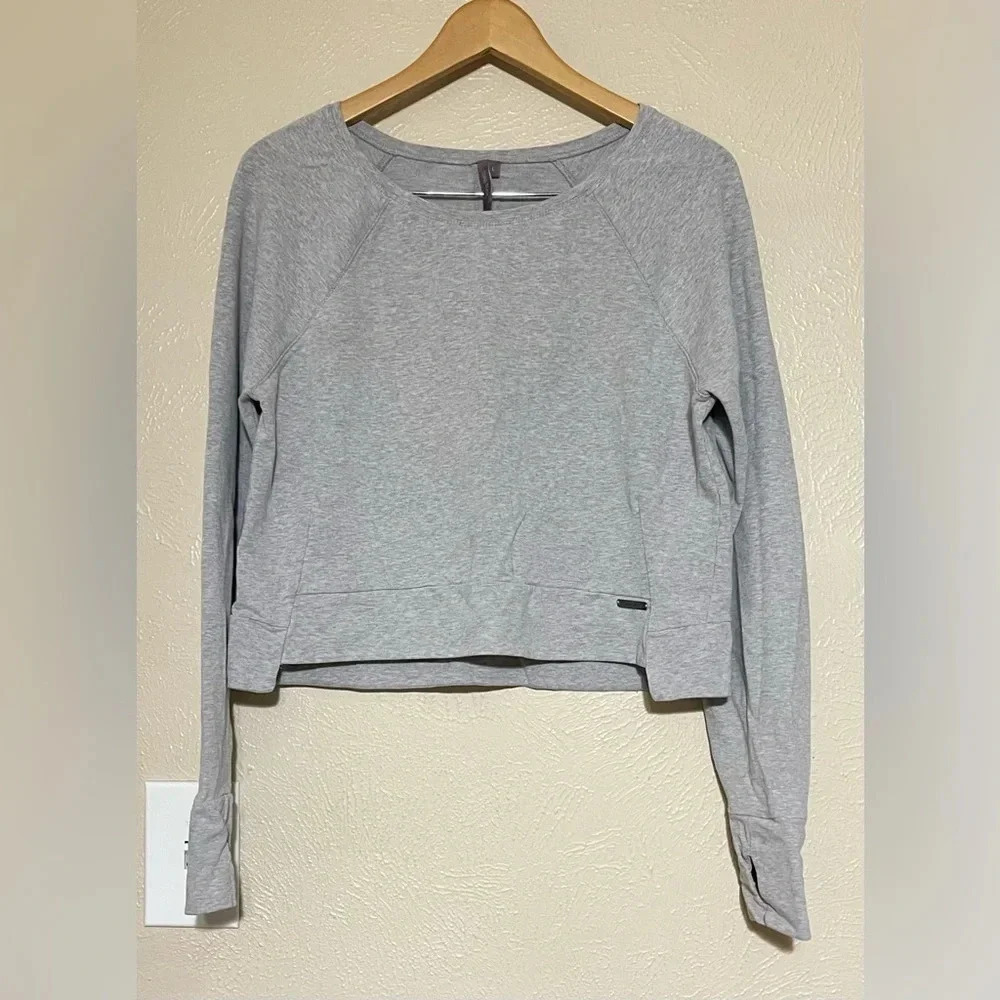 Sweaty Betty Gray Active Wear Sweatshirt Large